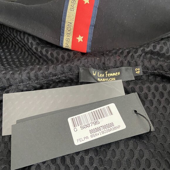 Black W Les Femmes Babylon Jacket/Hoodie Size US 6; Italy 42 - Picture 9 of 13